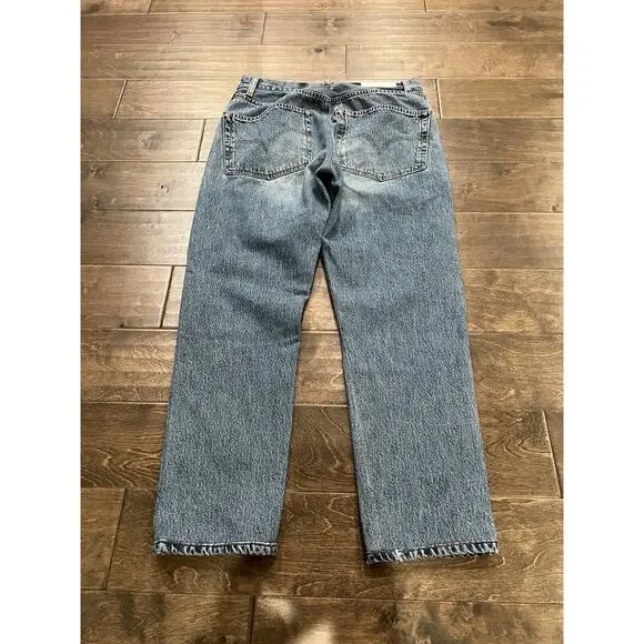 Re/Done Womens Blue Levi's High Rise Ankle Crop Size 30 NWT $395 - Picture 3 of 10